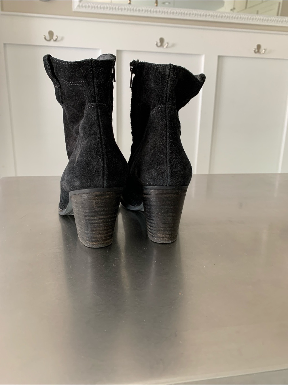 Paul Green Suede Leather Ankle Boots - Size 8 - Picture 3 of 5